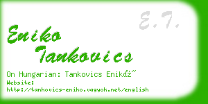 eniko tankovics business card